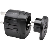 Kensington International Grounded 3 Prong Travel Adapter with Dual 2.4A USB Ports